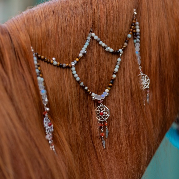 AZTEC Rhythm mane beads set for horses/ponies, trail beads, speed beads, tack - Picture 11 of 13